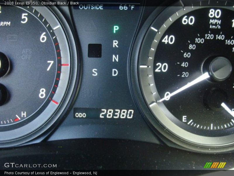 Obsidian Black / Black 2008 Lexus ES 350