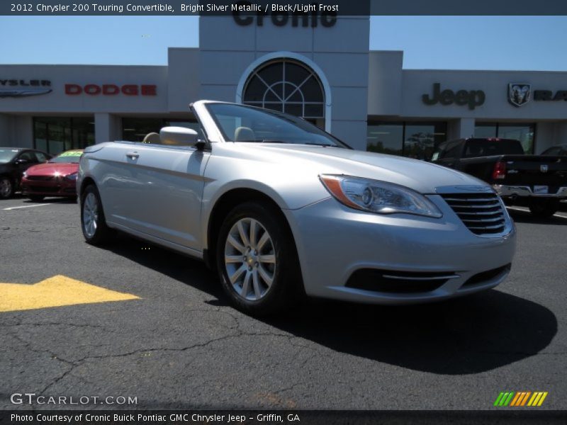 Bright Silver Metallic / Black/Light Frost 2012 Chrysler 200 Touring Convertible