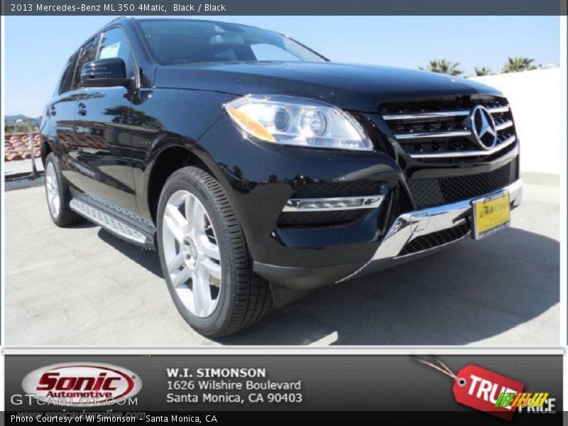 Black / Black 2013 Mercedes-Benz ML 350 4Matic
