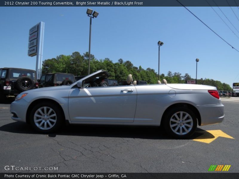 Bright Silver Metallic / Black/Light Frost 2012 Chrysler 200 Touring Convertible