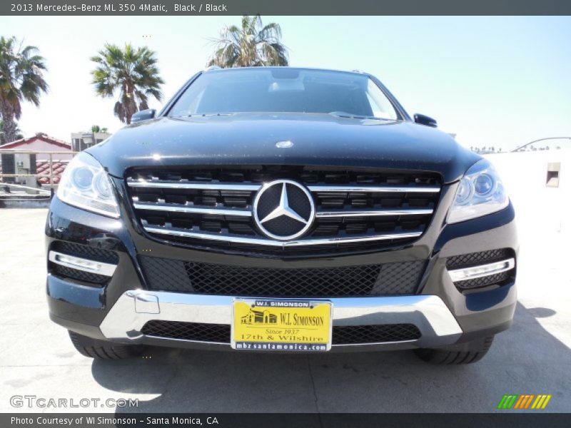 Black / Black 2013 Mercedes-Benz ML 350 4Matic
