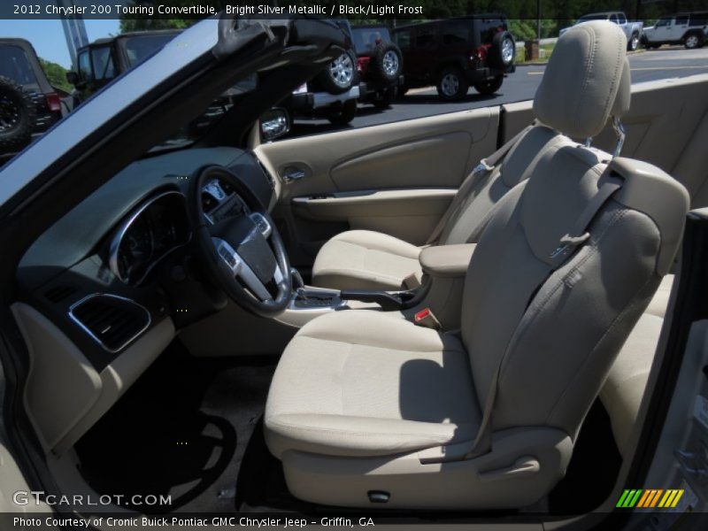 Bright Silver Metallic / Black/Light Frost 2012 Chrysler 200 Touring Convertible