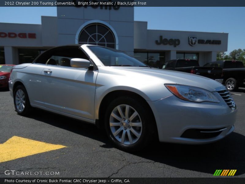 Bright Silver Metallic / Black/Light Frost 2012 Chrysler 200 Touring Convertible