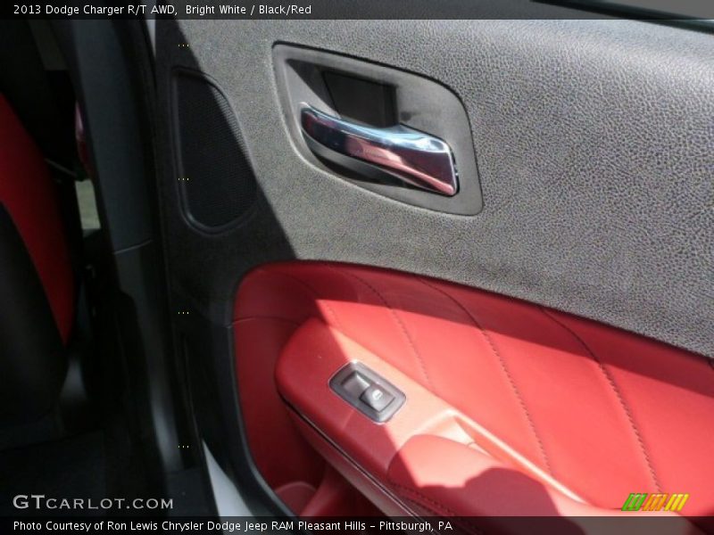 Bright White / Black/Red 2013 Dodge Charger R/T AWD