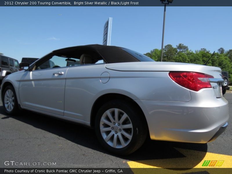 Bright Silver Metallic / Black/Light Frost 2012 Chrysler 200 Touring Convertible