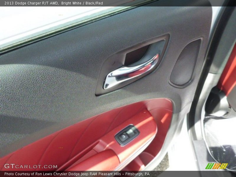 Bright White / Black/Red 2013 Dodge Charger R/T AWD