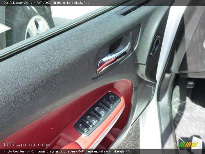 Bright White / Black/Red 2013 Dodge Charger R/T AWD