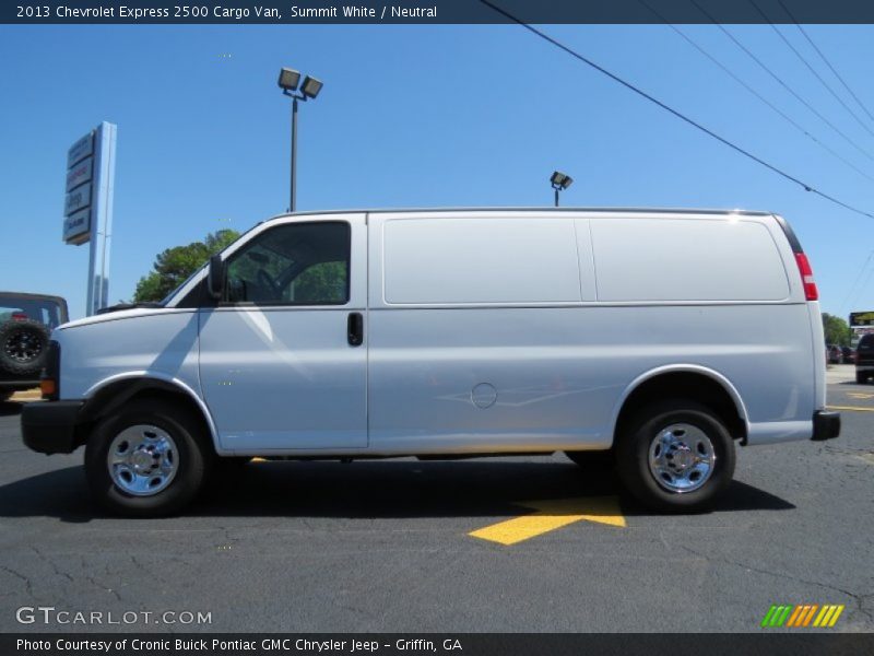 Summit White / Neutral 2013 Chevrolet Express 2500 Cargo Van