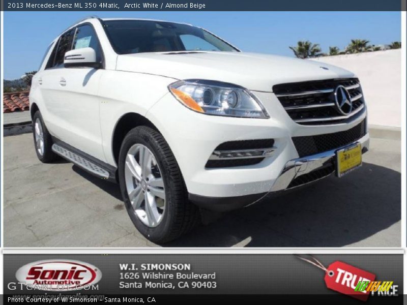 Arctic White / Almond Beige 2013 Mercedes-Benz ML 350 4Matic