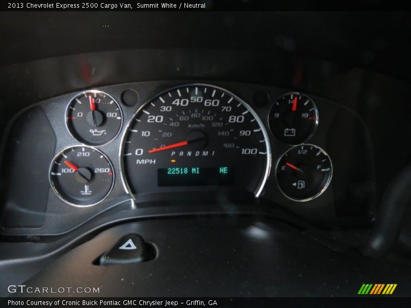  2013 Express 2500 Cargo Van 2500 Cargo Van Gauges