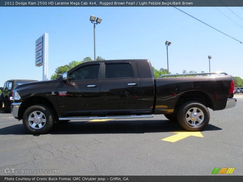 Rugged Brown Pearl / Light Pebble Beige/Bark Brown 2011 Dodge Ram 2500 HD Laramie Mega Cab 4x4