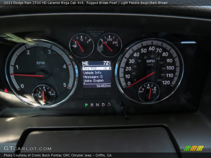 Rugged Brown Pearl / Light Pebble Beige/Bark Brown 2011 Dodge Ram 2500 HD Laramie Mega Cab 4x4