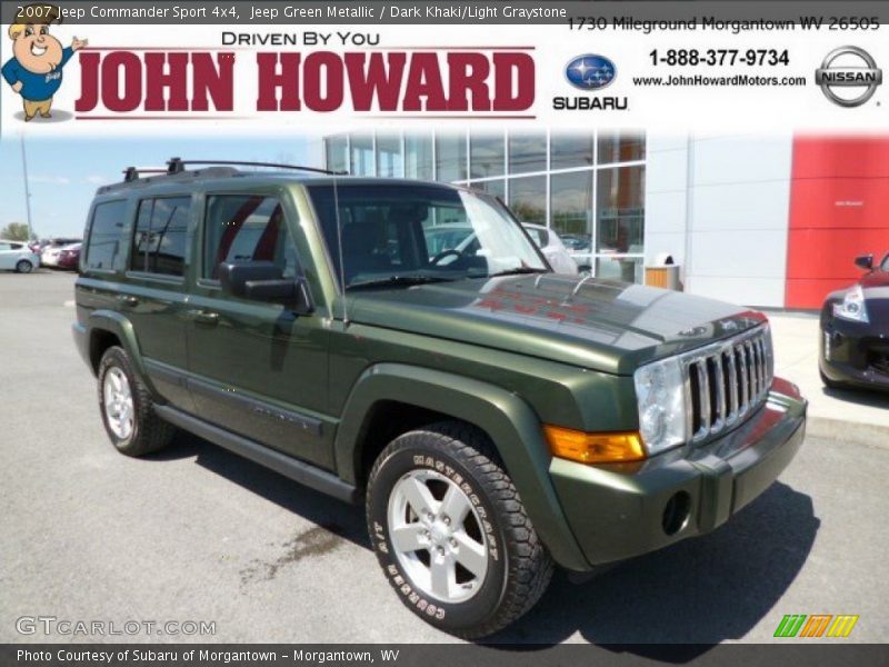 Jeep Green Metallic / Dark Khaki/Light Graystone 2007 Jeep Commander Sport 4x4