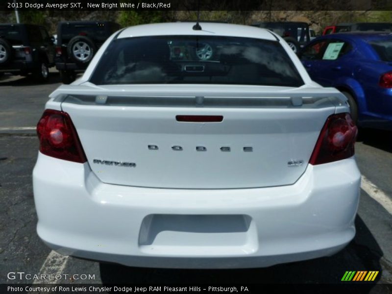 New Bright White / Black/Red 2013 Dodge Avenger SXT