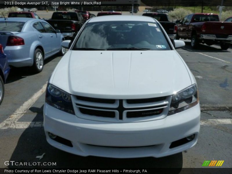 New Bright White / Black/Red 2013 Dodge Avenger SXT