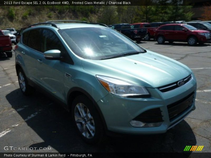 Frosted Glass Metallic / Charcoal Black 2013 Ford Escape SEL 2.0L EcoBoost 4WD