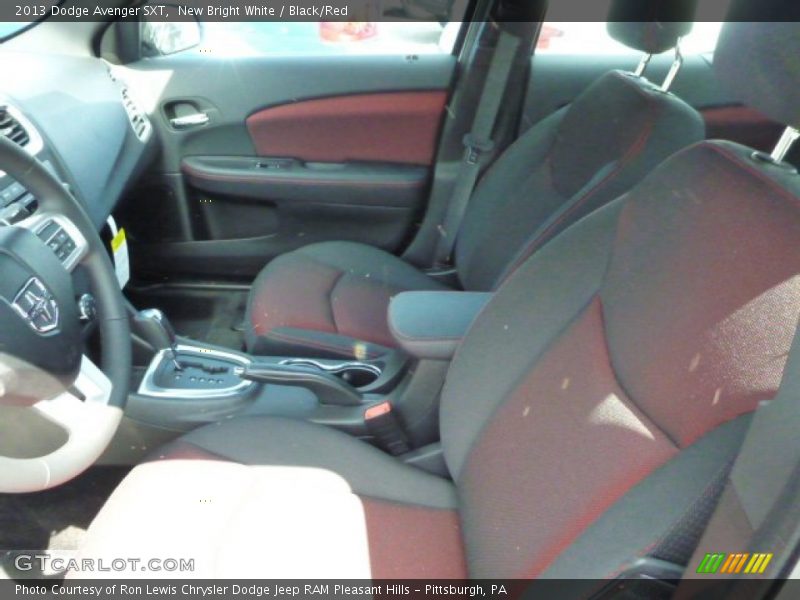 New Bright White / Black/Red 2013 Dodge Avenger SXT