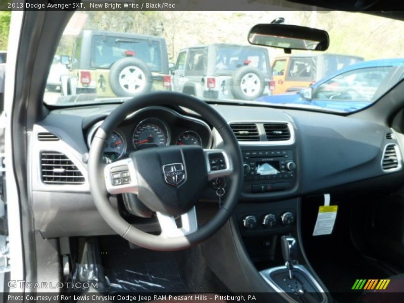 New Bright White / Black/Red 2013 Dodge Avenger SXT