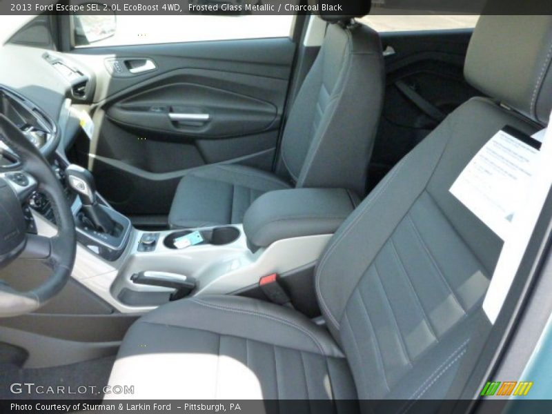Frosted Glass Metallic / Charcoal Black 2013 Ford Escape SEL 2.0L EcoBoost 4WD