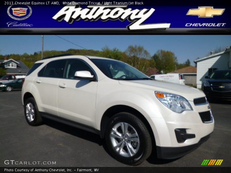 White Diamond Tricoat / Light Titanium/Jet Black 2013 Chevrolet Equinox LT AWD