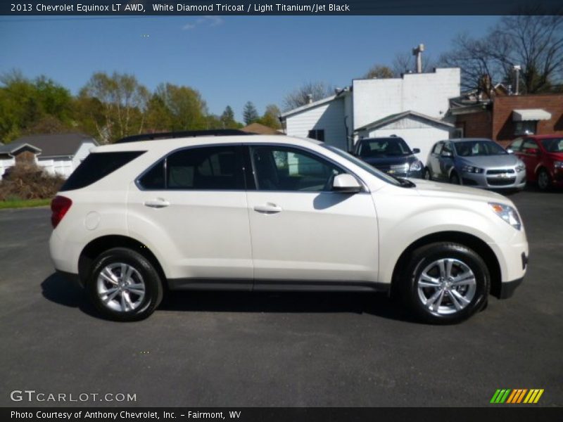 White Diamond Tricoat / Light Titanium/Jet Black 2013 Chevrolet Equinox LT AWD