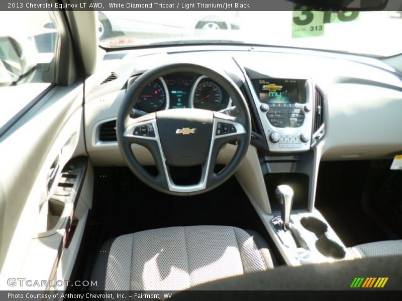 White Diamond Tricoat / Light Titanium/Jet Black 2013 Chevrolet Equinox LT AWD