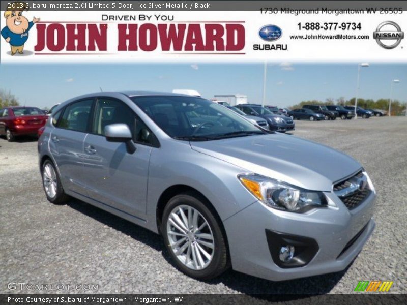 Ice Silver Metallic / Black 2013 Subaru Impreza 2.0i Limited 5 Door