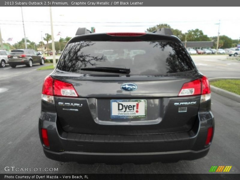 Graphite Gray Metallic / Off Black Leather 2013 Subaru Outback 2.5i Premium