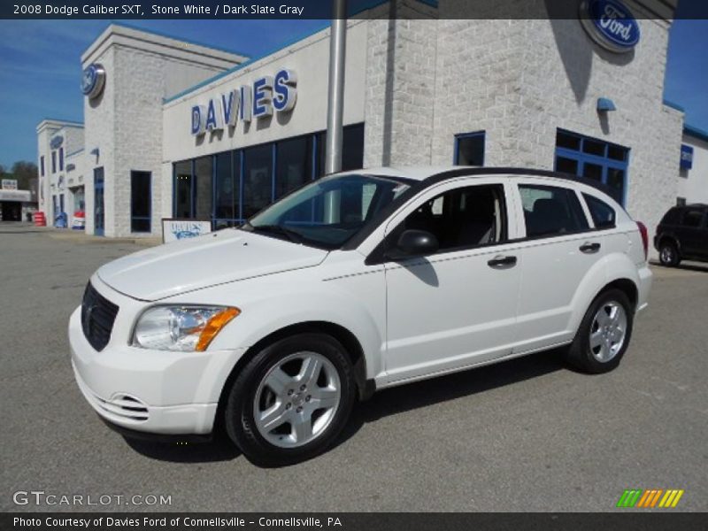 Stone White / Dark Slate Gray 2008 Dodge Caliber SXT