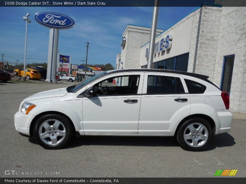 Stone White / Dark Slate Gray 2008 Dodge Caliber SXT