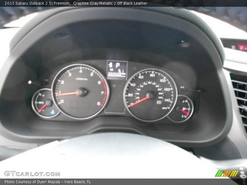 Graphite Gray Metallic / Off Black Leather 2013 Subaru Outback 2.5i Premium