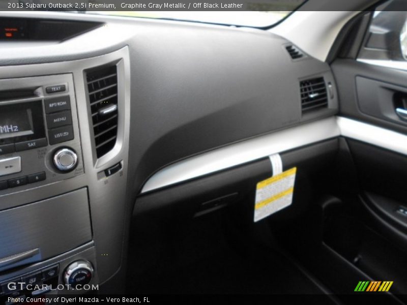 Graphite Gray Metallic / Off Black Leather 2013 Subaru Outback 2.5i Premium