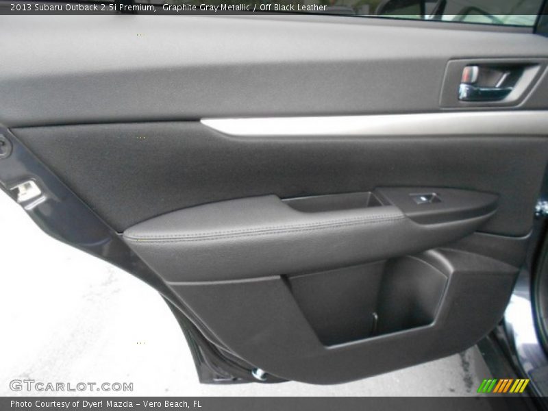 Graphite Gray Metallic / Off Black Leather 2013 Subaru Outback 2.5i Premium