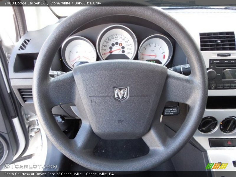 Stone White / Dark Slate Gray 2008 Dodge Caliber SXT