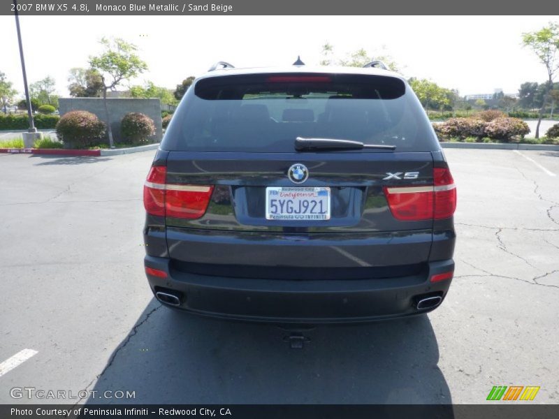 Monaco Blue Metallic / Sand Beige 2007 BMW X5 4.8i