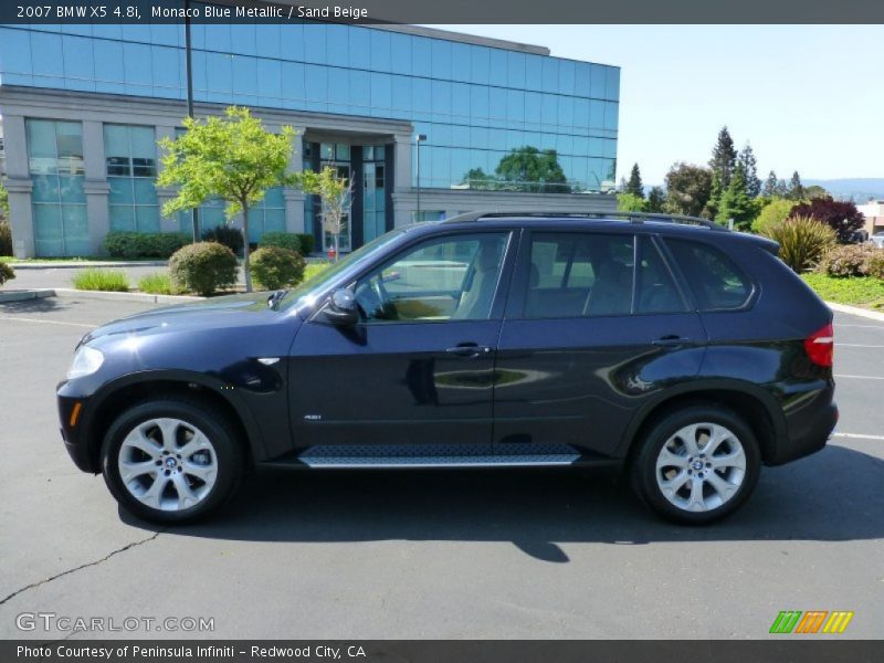 Monaco Blue Metallic / Sand Beige 2007 BMW X5 4.8i