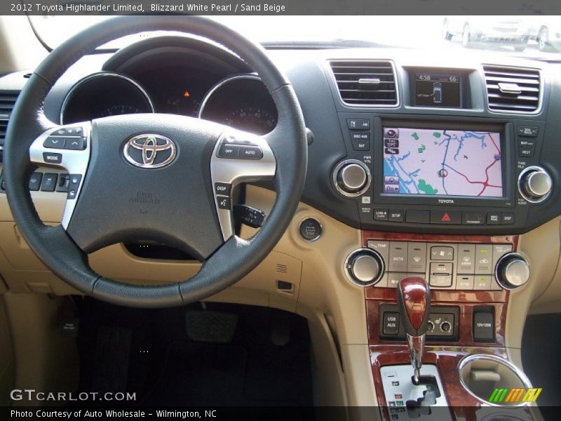 Blizzard White Pearl / Sand Beige 2012 Toyota Highlander Limited