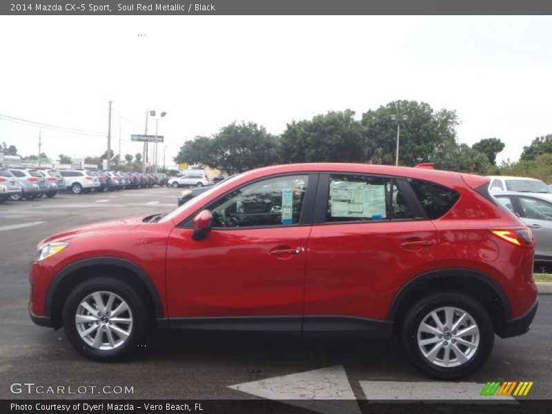 Soul Red Metallic / Black 2014 Mazda CX-5 Sport