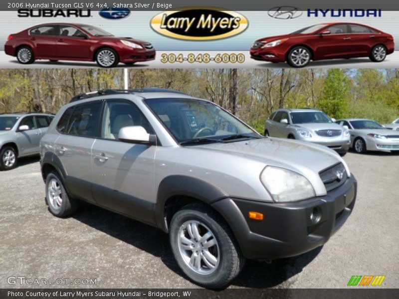 Sahara Silver / Beige 2006 Hyundai Tucson GLS V6 4x4