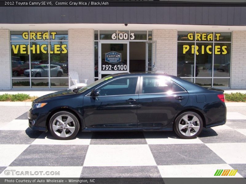 Cosmic Gray Mica / Black/Ash 2012 Toyota Camry SE V6
