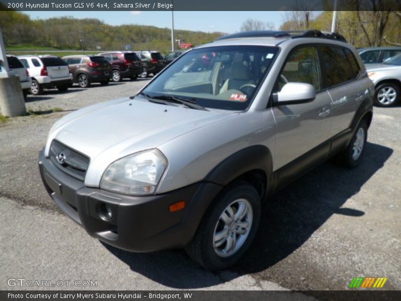 Sahara Silver / Beige 2006 Hyundai Tucson GLS V6 4x4