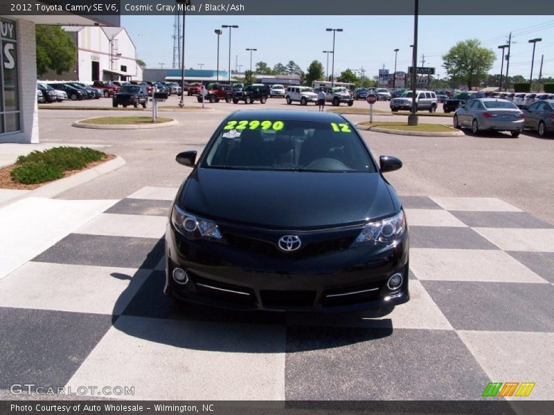 Cosmic Gray Mica / Black/Ash 2012 Toyota Camry SE V6