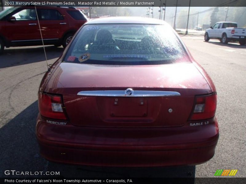 Matador Red Metallic / Medium Parchment 2003 Mercury Sable LS Premium Sedan