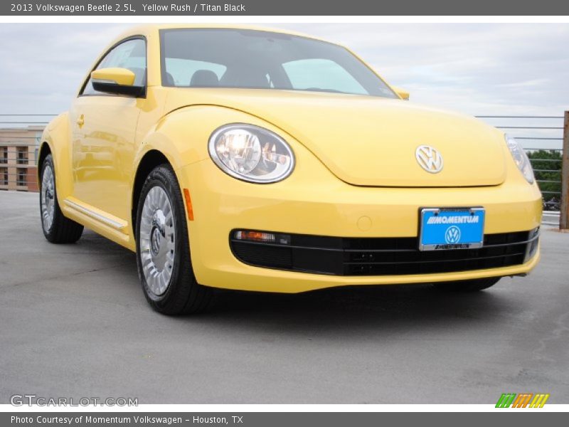 Yellow Rush / Titan Black 2013 Volkswagen Beetle 2.5L