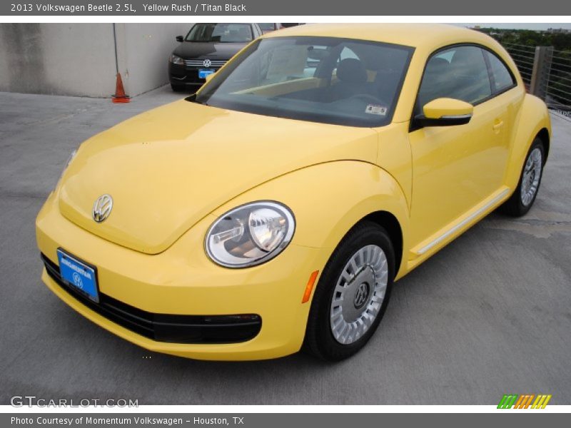 Yellow Rush / Titan Black 2013 Volkswagen Beetle 2.5L