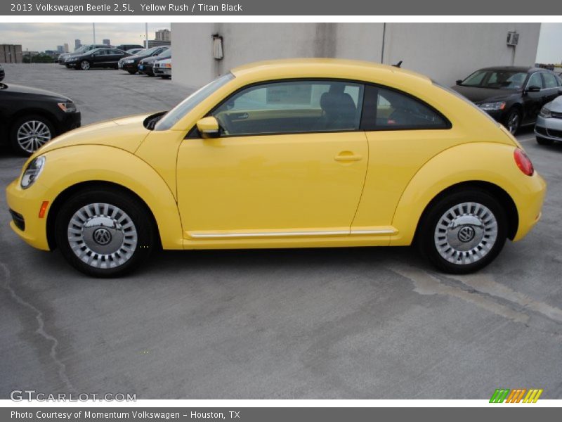 Yellow Rush / Titan Black 2013 Volkswagen Beetle 2.5L
