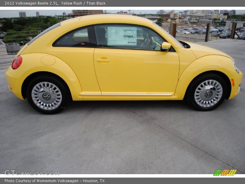 Yellow Rush / Titan Black 2013 Volkswagen Beetle 2.5L