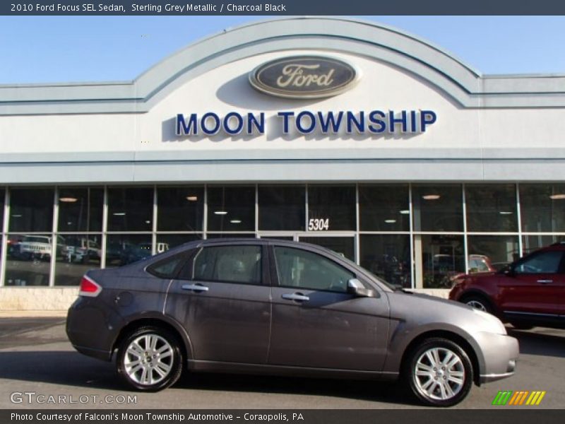 Sterling Grey Metallic / Charcoal Black 2010 Ford Focus SEL Sedan