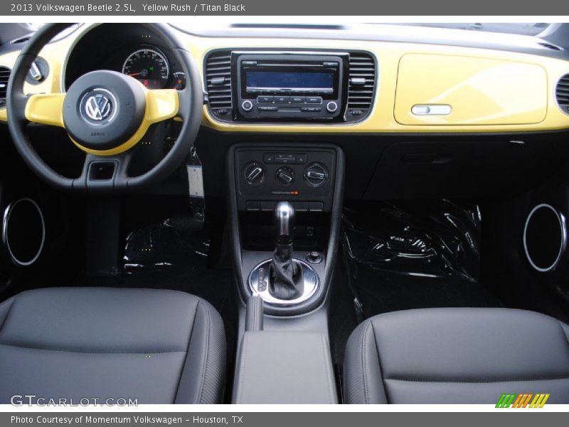 Yellow Rush / Titan Black 2013 Volkswagen Beetle 2.5L