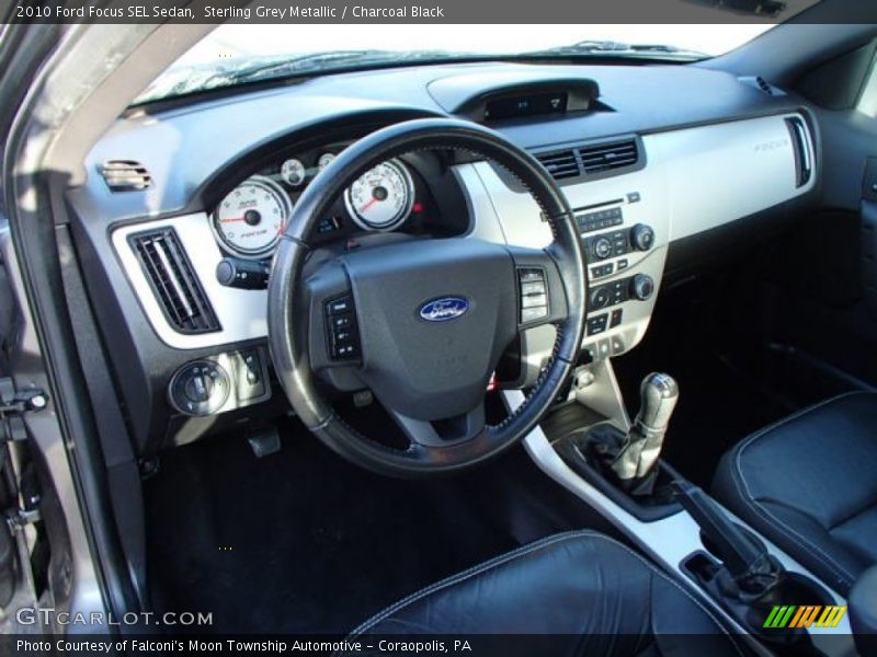 Sterling Grey Metallic / Charcoal Black 2010 Ford Focus SEL Sedan